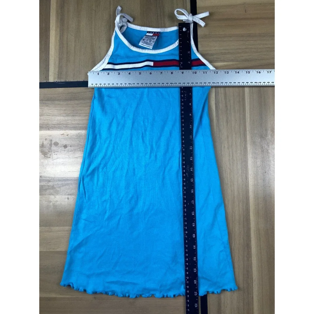 Tommy Hilfiger Dress Sleeveless‎ Casual Blue White Trim Girls Size 6X